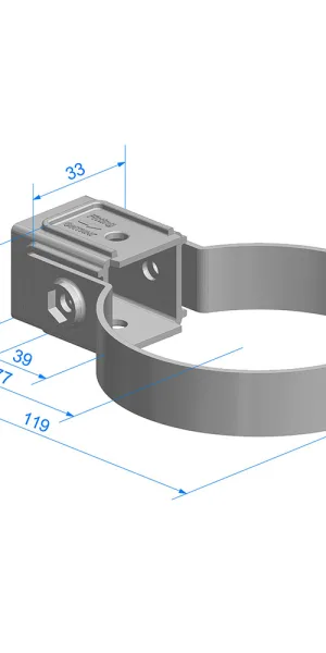 Хомут трубы пластиковый d80 мм Docke Standard пломбир RAL 9003