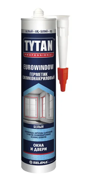 Герметик силикон-акриловый для окон и дверей Tytan Eurowindow белый 280 мл