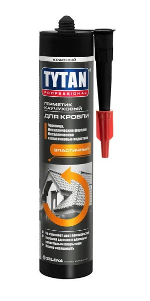 Герметик кровельный каучуковый Tytan Professional красный 310 мл
