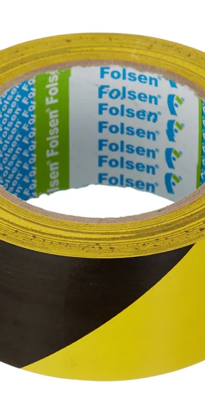 Лента сигнальная Folsen черно-желтая 50 мм 33 м
