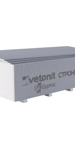 Гипсокартон Vetonit (Gyproc) Стронг Акустик 2500х1200х15 мм звукоизоляционный высокопрочный