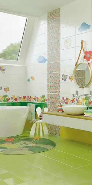 Плитка декор Нефрит Kids многоцветная 400x200x8 мм