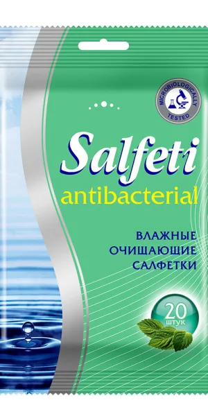 Салфетки влажные антибактериальные Salfeti (20 шт.)