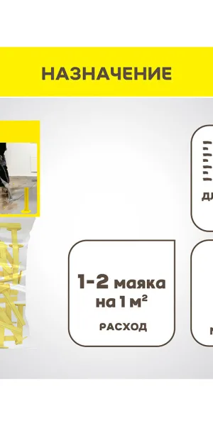 Маячок реперный Vetonit Floor level marker самоклеящийся пластиковый (30 шт.)