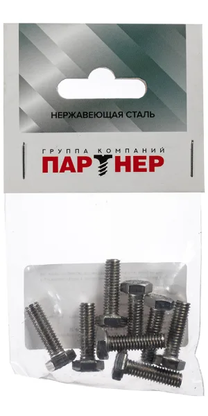 Болт нержавеющая сталь M6x20 мм DIN 933 (8 шт.)