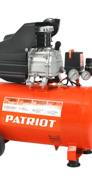 Компрессор масляный Patriot (525306367) EURO 50-260 50 л 1,8 кВт