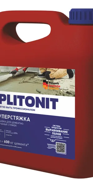 Добавка пластификатор для растворов Plitonit СуперСтяжка 3 л
