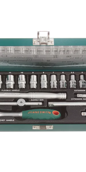 Набор торцевых головок с трещоткой Jonnesway 1/4" (S04H2118S) (18 шт.)