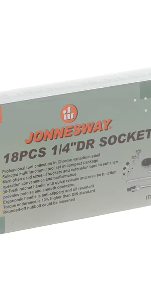 Набор торцевых головок с трещоткой Jonnesway 1/4" (S04H2118S) (18 шт.)