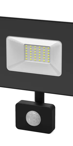 Прожектор светодиодный Gauss Elementary-S ДО-20 6500К 20 Вт IP65 с датчиком движения черный