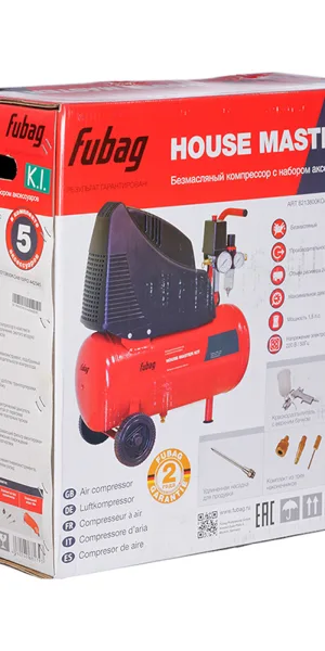 Компрессор безмасляный Fubag House Master Kit 24 л 1,1 кВт (646029)