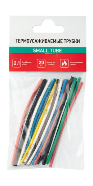Трубка термоусадочная Rexant Small Tube ТУТ 2/1 мм 100 мм 6 цветов (20 шт.)