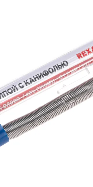 Припой Rexant d1, Sn60 Pb40 Flux 2.2% с канифолью 20 г (09-3103)