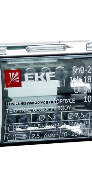 Шина нулевая EKF PROxima 2х7 отверстий в корпусе (sn0-2х7)