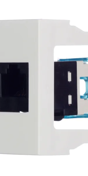 Розетка для кабель-канала компьютерная DKC Viva белая RJ45 1 модуль (45038)