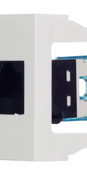 Розетка для кабель-канала компьютерная DKC Viva белая RJ45 1 модуль (45038)
