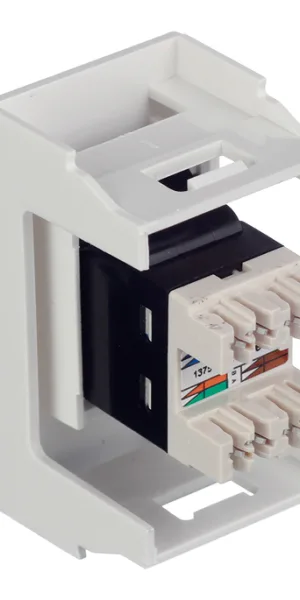 Розетка для кабель-канала компьютерная DKC Viva белая RJ45 1 модуль (45038)