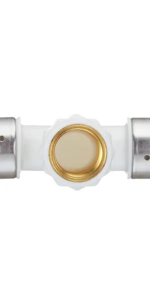 Тройник Henco (13PKW-320532) 32(пресс) х 3/4 ВР(г) х 32(пресс) белый PVDF