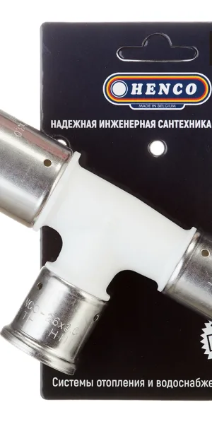 Тройник Henco (11PKW-322626) 32(пресс) х 26(пресс) х 26(пресс) белый PVDF