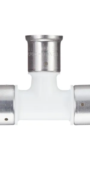 Тройник Henco (10PKW-322632) 32(пресс) х 26(пресс) х 32(пресс) белый PVDF