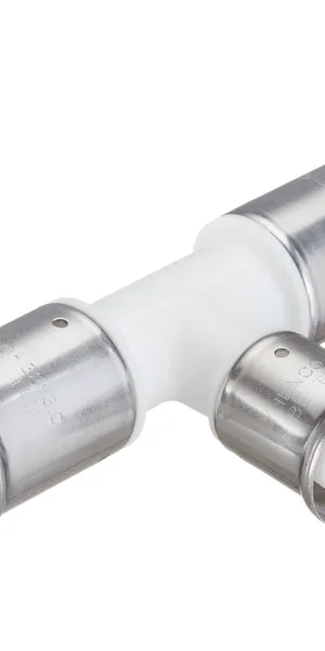 Тройник Henco (10PKW-322632) 32(пресс) х 26(пресс) х 32(пресс) белый PVDF