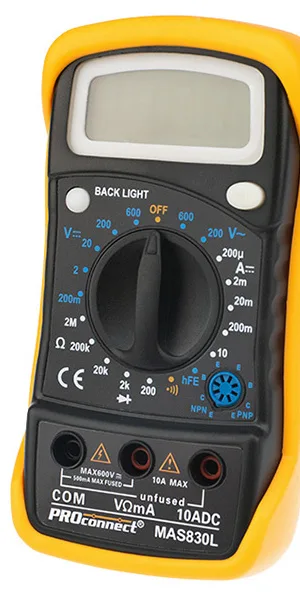Мультиметр портативный Proconnect MAS830L (13-3021)
