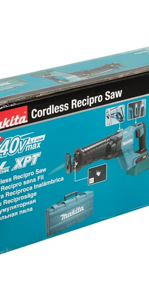 Пила сабельная аккумуляторная Makita XGT JR001GM201 40 В 4 Ач Li-Ion 2 АКБ и ЗУ (JR001GM201)