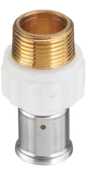 Муфта Henco (17PKW-2606) 26(пресс) х 1 НР(ш) белая PVDF
