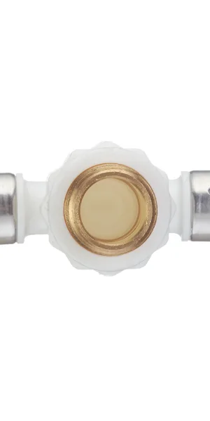 Тройник Henco (14PKW-200520) 20(пресс) х 3/4 НР(ш) х 20(пресс) белый PVDF