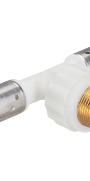 Тройник Henco (14PKW-200520) 20(пресс) х 3/4 НР(ш) х 20(пресс) белый PVDF