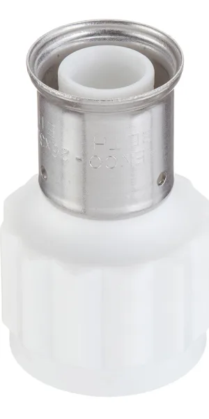 Муфта Henco (18PKW-2606) 26(пресс) х 1 ВР(г) белая PVDF