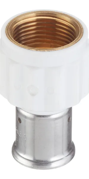 Муфта Henco (18PKW-2606) 26(пресс) х 1 ВР(г) белая PVDF