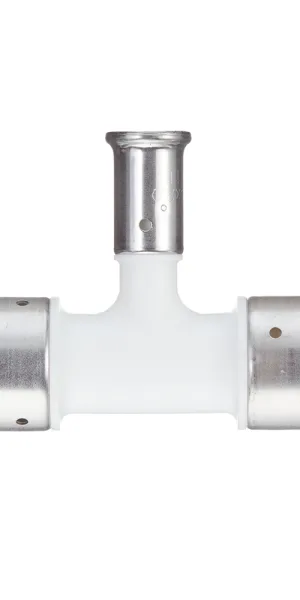 Тройник Henco (10PKW-321632) 32(пресс) х 16(пресс) х 32(пресс) белый PVDF