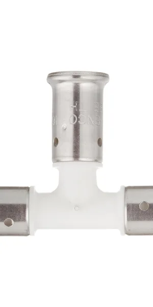 Тройник Henco (9PKW-161616) 16(пресс) х 16(пресс) х 16(пресс) PVDF белый