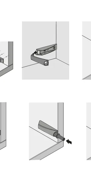 Толкатель мебельный для шкафа Push to open Pin Hettich пластик белый (13509)