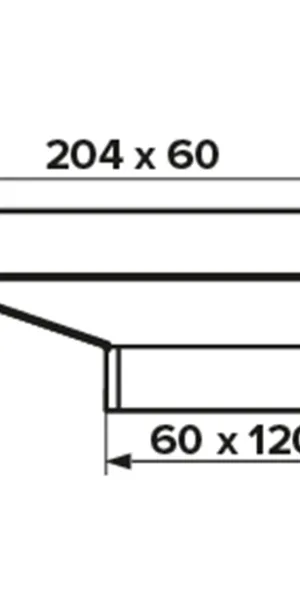 Соединитель эксцентриковый пластиковый для плоских воздуховодов 60х120 мм с плоскими 60х204 мм