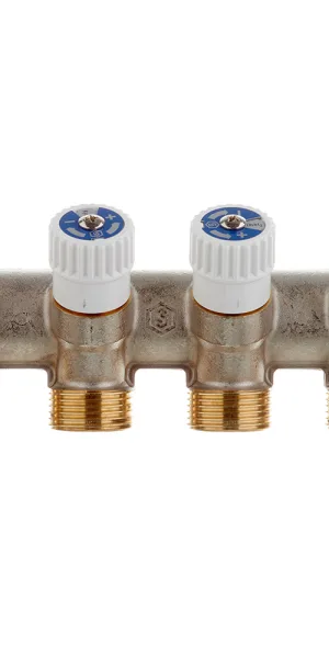 Коллектор Stout 3/4 ВР(г) х 4 выхода 3/4(ЕК) х 3/4 НР(ш) регулирующий (SMB 6851 343404)