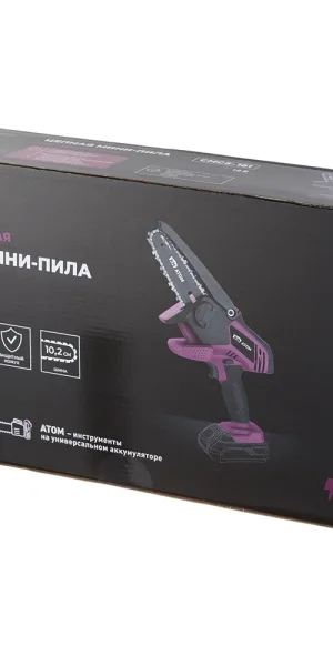 Мини-пила цепная аккумуляторная КМ АТОМ 18 В 4" шаг 1/4" паз 1,1 мм 32 звена без АКБ и ЗУ (CMCS-181)