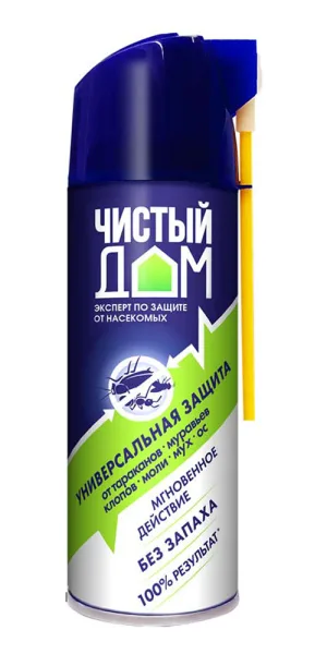 Средство для защиты от насекомых аэрозоль Чистый дом 400 мл