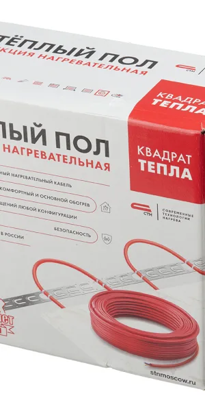 Теплый пол кабельный СТН Квадрат тепла КС-500-28 2,5-3,3 кв.м 500 Вт 28 м