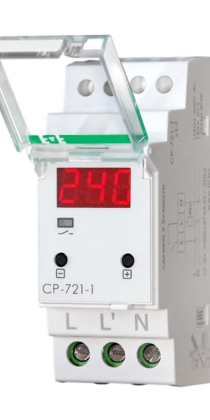 Реле напряжения модульное Евроавтоматика CP-721-1 220 В 63 А