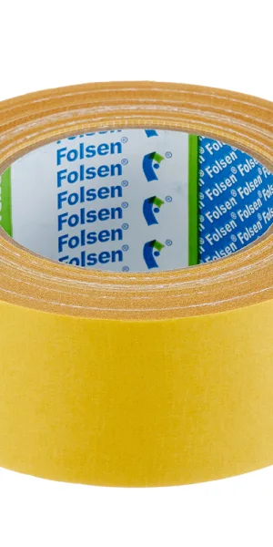 Лента клейкая монтажная Folsen двусторонняя тканевая 50 мм 25 м