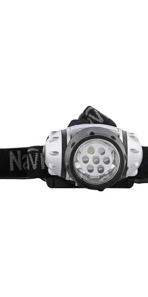 Фонарь налобный Navigator NPT светодиодный 7 LED 0,5 Вт на батарейках AAA ударопрочный пластик 4 режима (94916)