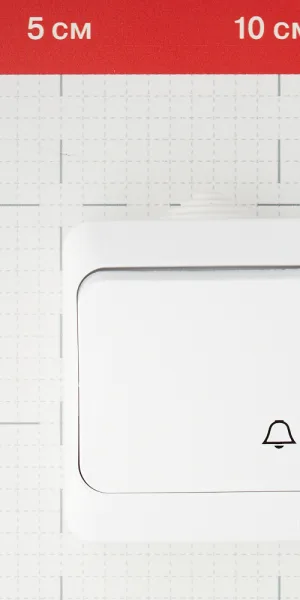 Выключатель Systeme Electric Этюд одноклавишный накладной белый с самовозвратом (KA10-041B)