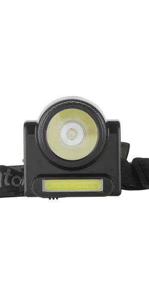 Фонарь налобный Navigator NPT светодиодный 2 LED 3/3 Вт аккумуляторный Lead-acid 500 мАч ударопрочный пластик 2 режима (14486)