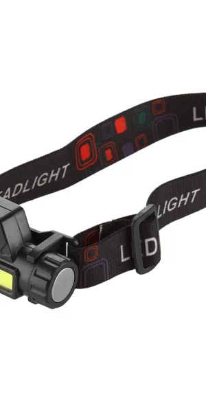 Фонарь налобный Navigator NPT светодиодный 2 LED 5/3 Вт аккумуляторный Li-Ion 1200 мАч металл/пластик 2 режима (14661)
