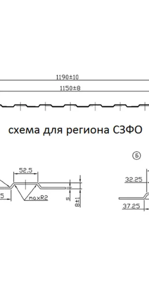 Профнастил С8 1,2х2 м 0,33 мм синий RAL 5005