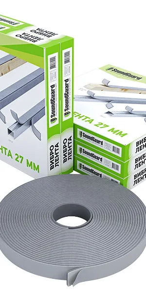 Лента вибродемпфирующая SoundGuard самоклеящаяся 27х4 мм 12 м
