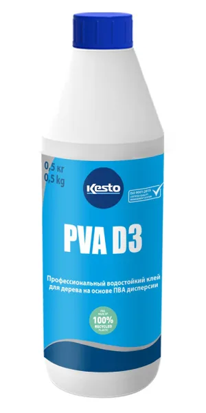 Клей ПВА Kesto D3 водостойкий 0,5 кг