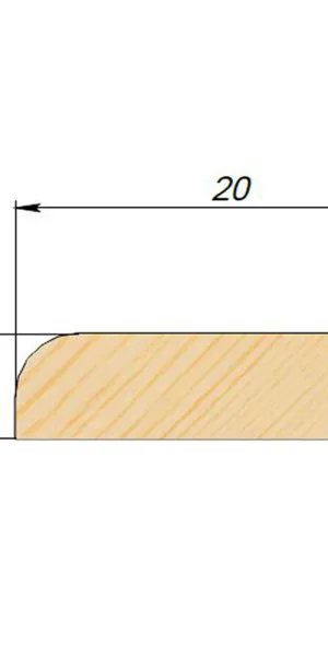 Раскладка 20х5х2500 мм сорт Экстра сращенная